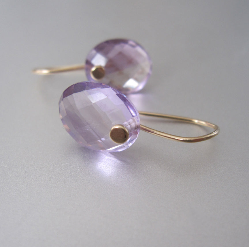 Small Amethyst Ovals Solid 14k Gold Earrings3