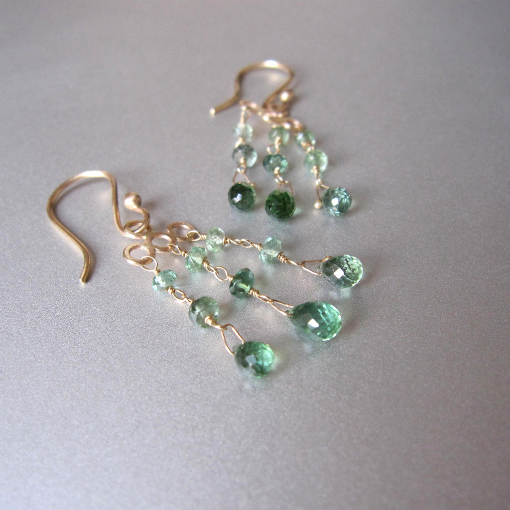 indicolite green tourmaline chandelier solid 14k gold earrings4