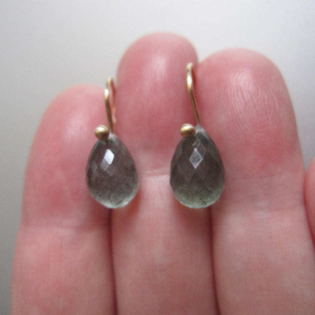 small moss aquamarine faceted drops solid 14k gold earrings6
