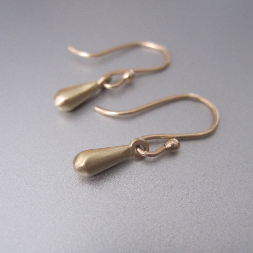 elongated gold drop earrings solid 14k gold earrings2