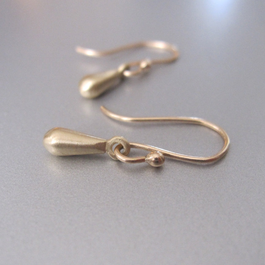 elongated gold drop earrings solid 14k gold earrings3