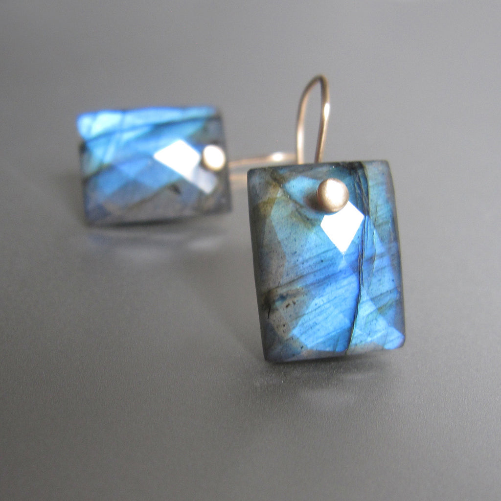 blue labradorite faceted small cushion drops solid 14k gold earrings5