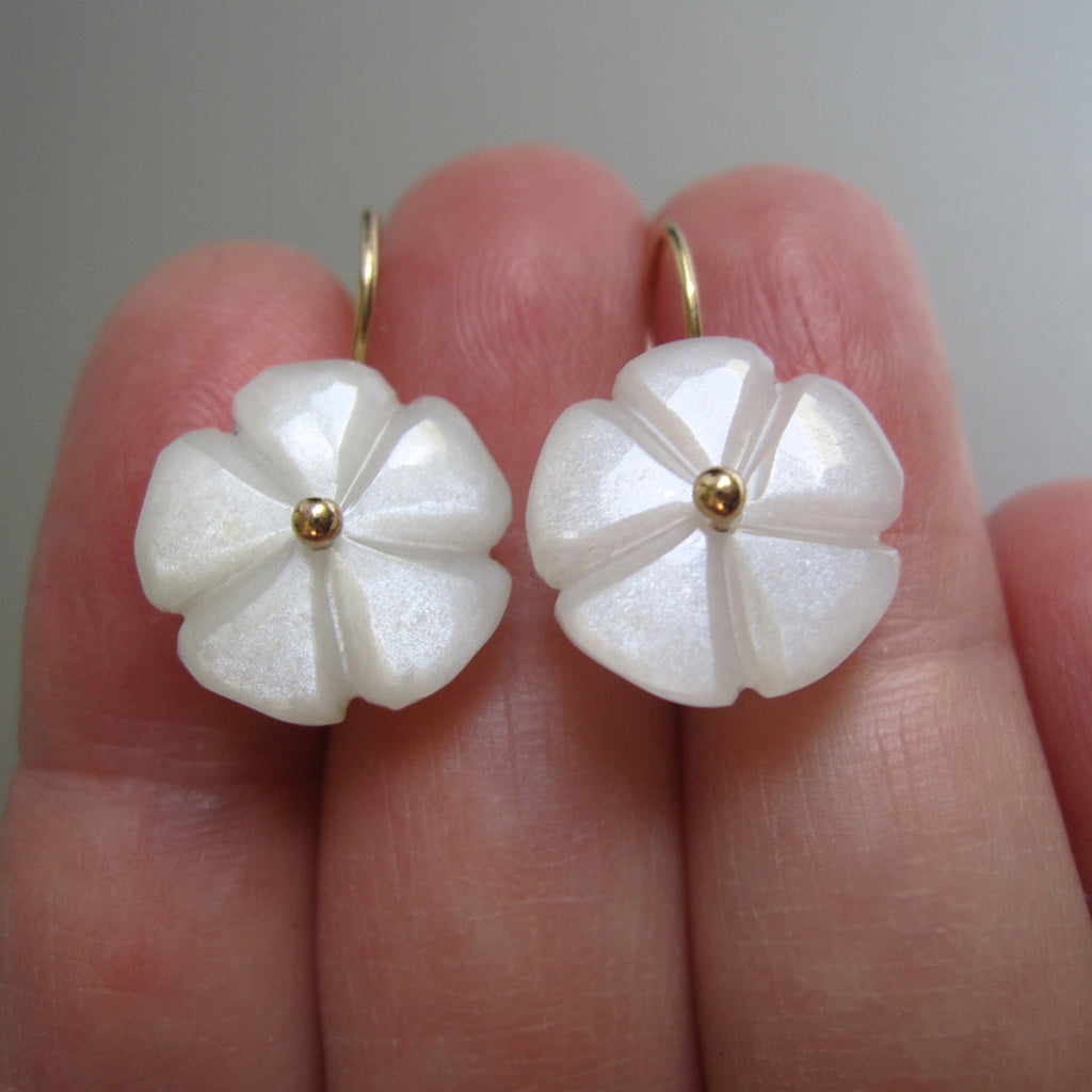 white moonstone carved flowers solid 14k gold earrings2