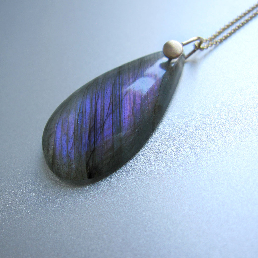 purple blue labradorite drop solid 14k gold necklace3