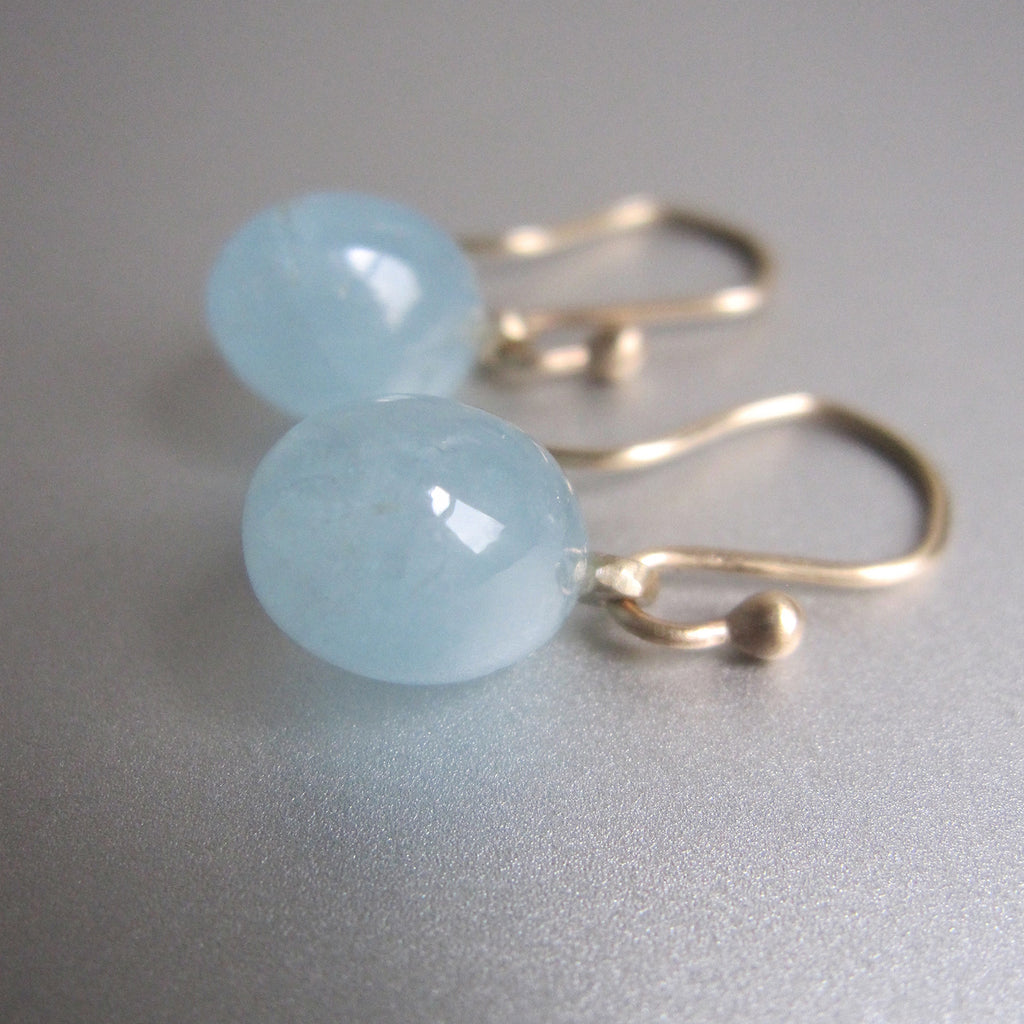 small aquamarine smooth drops solid 14k gold earrings3