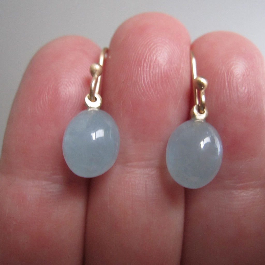 small aquamarine smooth drops solid 14k gold earrings4