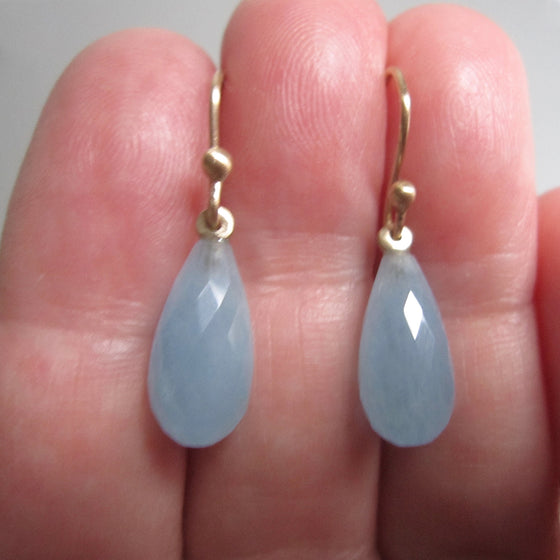 aquamarine long drops solid 14k gold earrings5