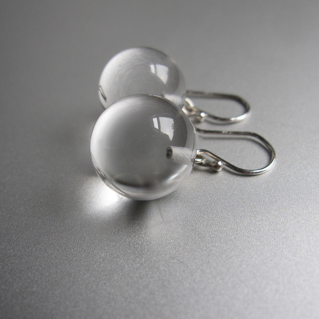 pools of light quartz marble drops sterling silver earrings
