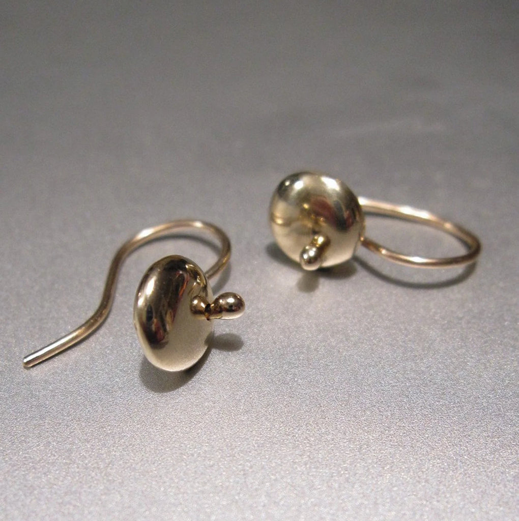 Custom Listing for Jhana --- Solid 14k Yellow Gold Lentil Earring