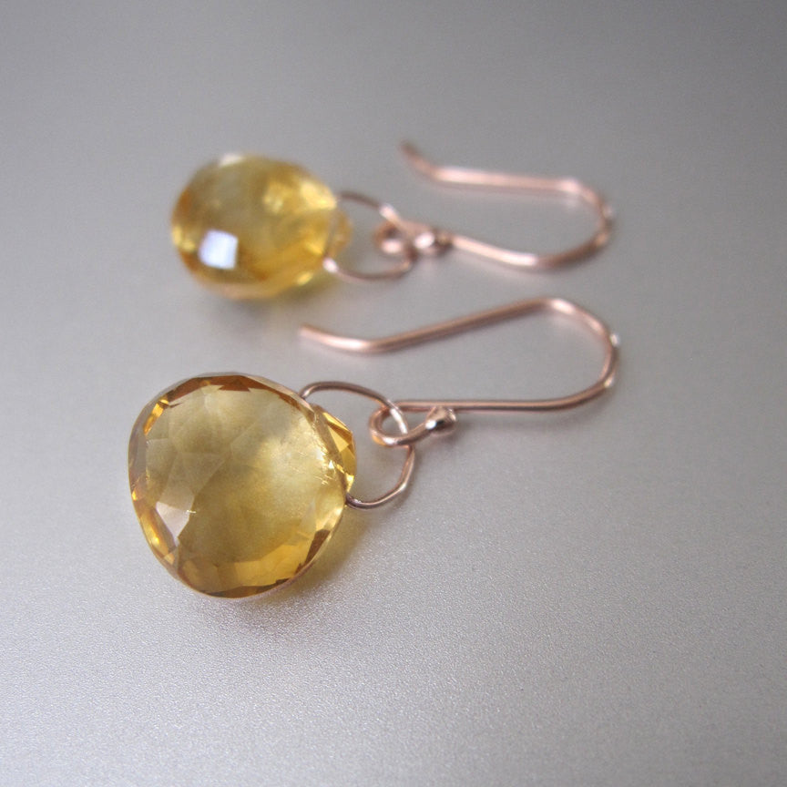 faceted ctrine drops solid 14k rose gold earrings4