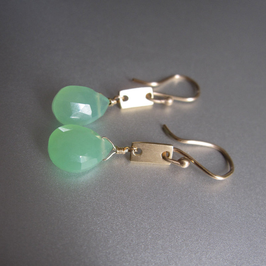 chrysoprase drops solid 14k gold rectangle link earrings3