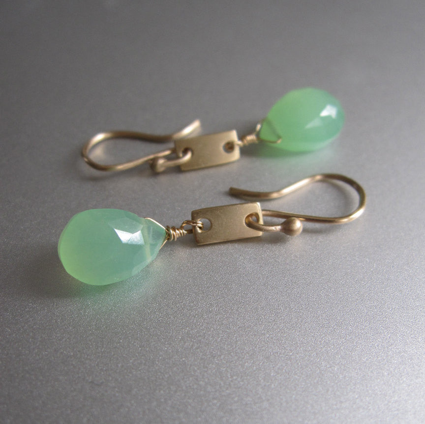 chrysoprase drops solid 14k gold rectangle link earrings4