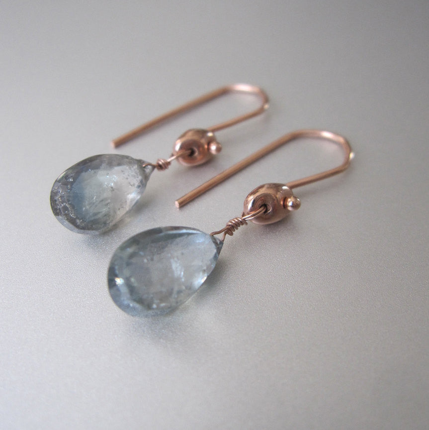 light blue green sapphire drops solid 14k rose gold earrings3