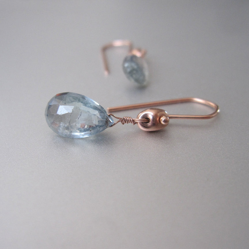 light blue green sapphire drops solid 14k rose gold earrings4