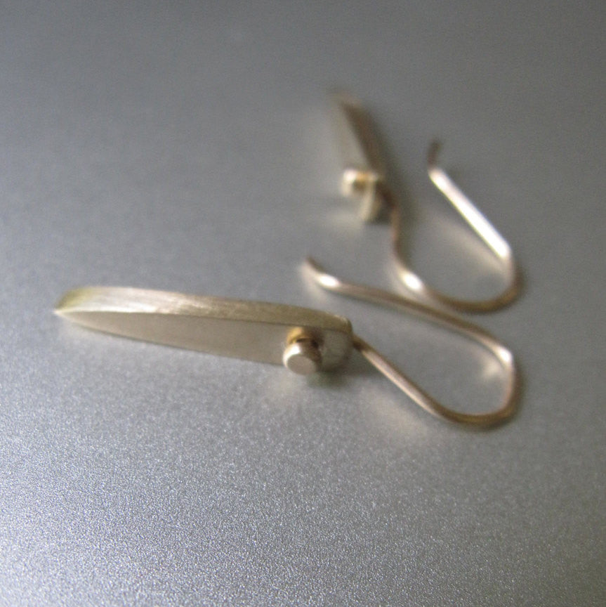 Solid 14k Gold Spear Earrings