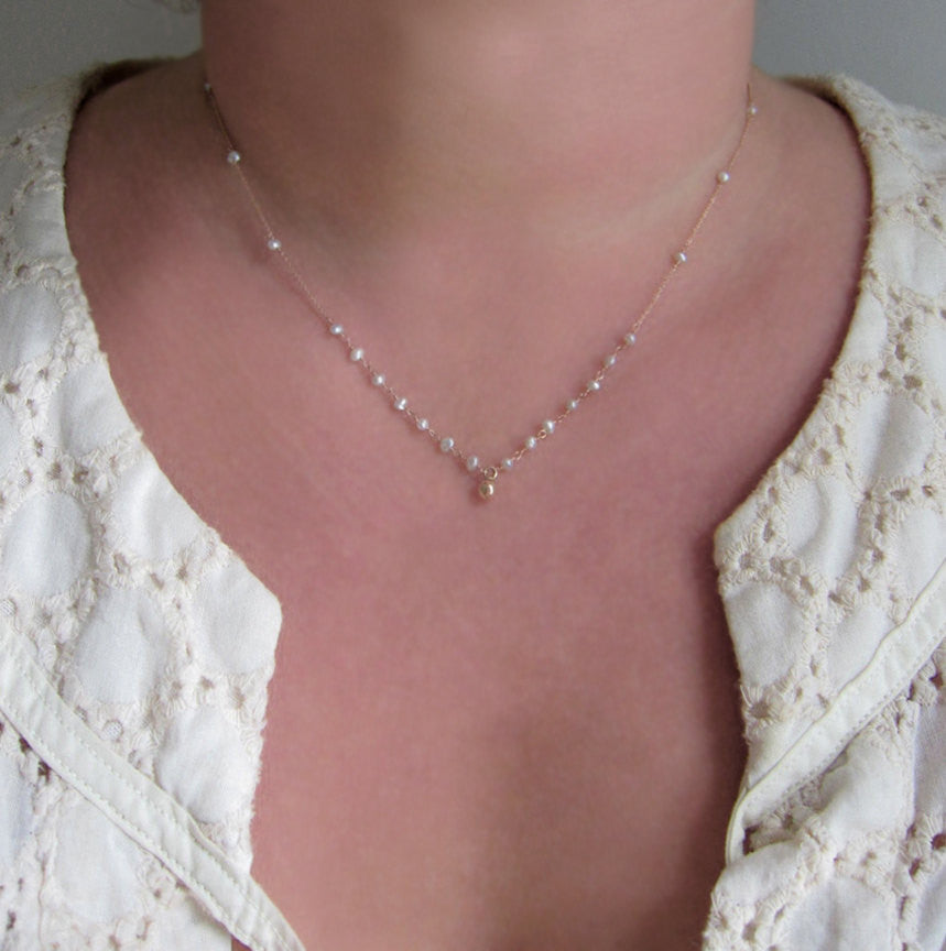 14k Keshi Pearl Linear Drop Hook Earrings – Jewelmak Fine Jewelry